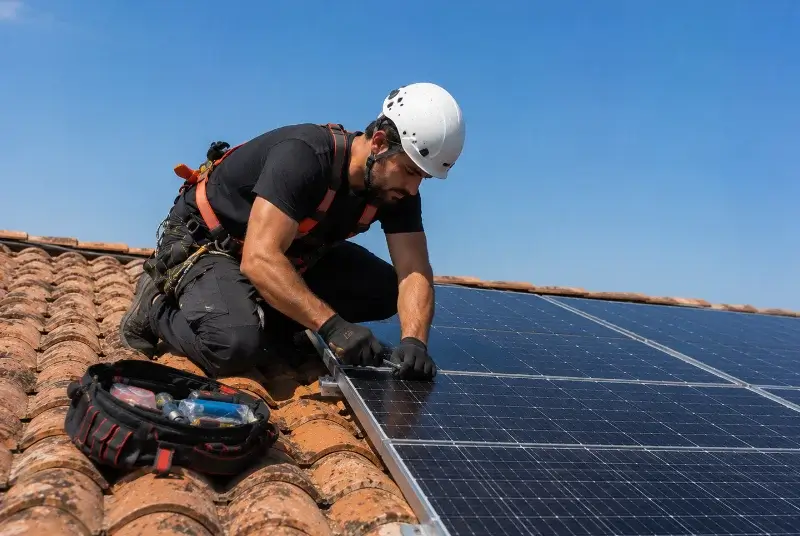 Maintenance et monitoring de panneaux solaires à Courçon